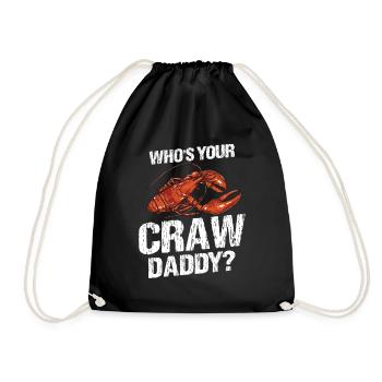 Krebse Daddy kochen Krebse Saison Hummer Vater - Turnbeutel - Schwarz - Vorne