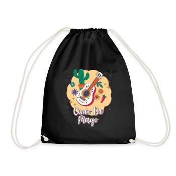 Cinco De Mayo Ukulélé Cactus Fiesta Mexicaine - Sac de sport léger - noir - Devant