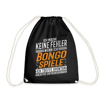 Bongo Musiker Kreativer Bongospieler - Turnbeutel - Schwarz - Vorne