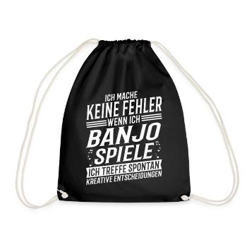 Banjospieler Musikinstrument Musik Banjo - Turnbeutel - Schwarz - Vorne