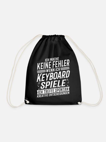 Keyboardspieler Musikinstrument Musik Keyboard - Turnbeutel - Schwarz