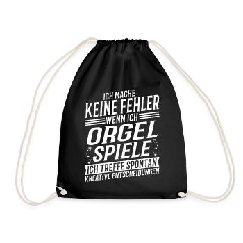 Orgelspieler Musikinstrument Musik Organist - Turnbeutel - Schwarz - Vorne