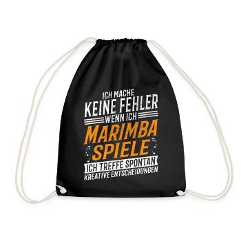 Marimba Musiker Kreativer Marimbaspieler - Turnbeutel - Schwarz - Vorne