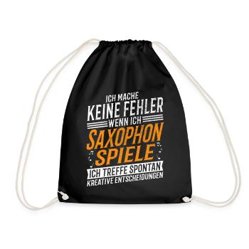 Saxophon Musiker Kreativer Saxophonspieler - Turnbeutel - Schwarz - Vorne