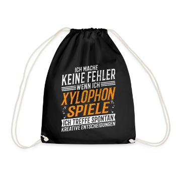 Xylophon Musiker Kreativer Xylophonspieler - Turnbeutel - Schwarz - Vorne