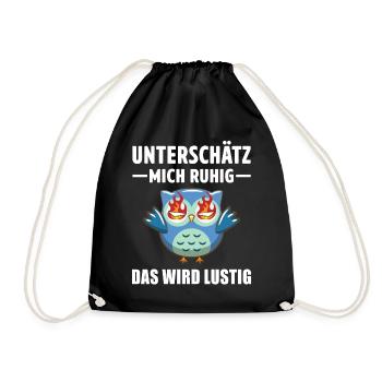 Sarcasme Owl Motif Disant Ironie Déclaration - Sac de sport léger - noir - Devant