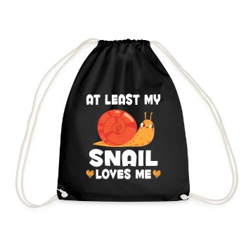 L’escargot m’aime les femmes Drôle d’escargot - Sac de sport léger - noir - Devant