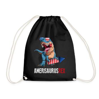 America Trex US Patriotic Dino 4 juillet - Sac de sport léger - noir - Devant