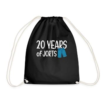 20 Years Of Jorts Wrestling Wrestler Spectators - Drawstring Bag - black - Front