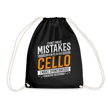 Cello Musikliebhaber Kreativer Cellist - Turnbeutel - Schwarz - Vorne