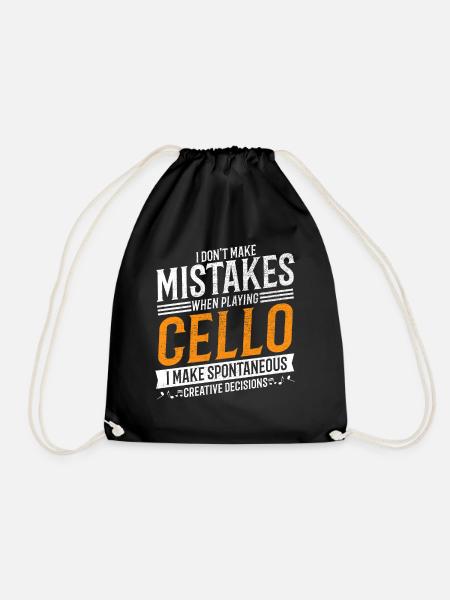 Cello Musikliebhaber Kreativer Cellist - Turnbeutel - Schwarz