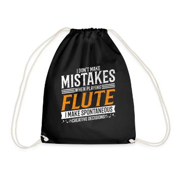 Flûte Mélomane Joueur de flûte créatif - Sac de sport léger - noir - Devant
