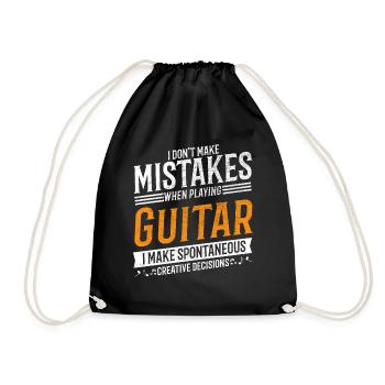 Guitar Music Lovers Creative Guitarist - Drawstring Bag - black - Front