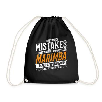 Marimba Music Lover Creative Marimba Player - Drawstring Bag - black - Front