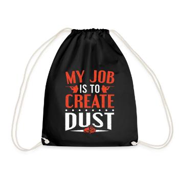 Mein Job ist es, Dust Skeet Shooting zu erstellen - Turnbeutel - Schwarz - Vorne