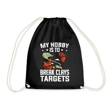 Meine Aufgabe ist es, Clays Clay Skeet Shooting zu brechen - Turnbeutel - Schwarz - Vorne