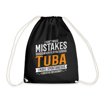 Tuba Music Lover Creative Tuba Player - Drawstring Bag - black - Front