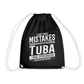 Tuba-Spieler Musikinstrument Musik Tuba - Turnbeutel - Schwarz - Vorne