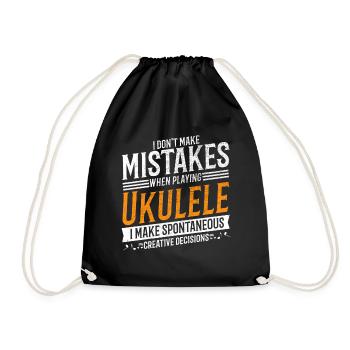 Ukulele Musikliebhaber Kreativer Ukulele-Spieler - Turnbeutel - Schwarz - Vorne