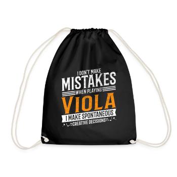 Viola Music Lovers Creative Violist - Drawstring Bag - black - Front