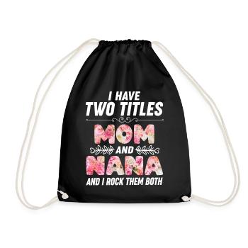 Best Mama Nana Mother's Day - Drawstring Bag - black - Front