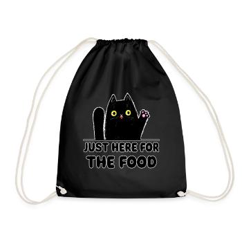 Foodie Kitty Femmes Drôle de Chat - Sac de sport léger - noir - Devant