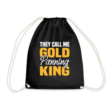 They Call Me Gold Panning King Schatzsucher Metall - Turnbeutel - Schwarz - Vorne