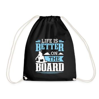 La vie est meilleure sur le wakeboard wakeboard - Sac de sport léger - noir - Devant
