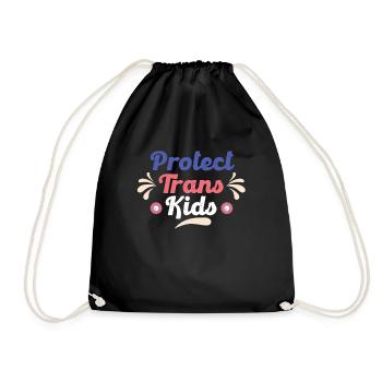 Protéger les enfants trans Transgenre LGBTQ Pride Kinder - Sac de sport léger - noir - Devant