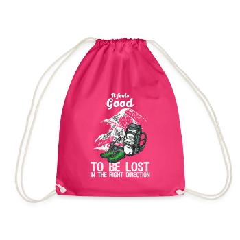 Randonneurs Alpiniste Bon Être Perdu Direction Droite - Sac de sport léger - fuchsia - Devant