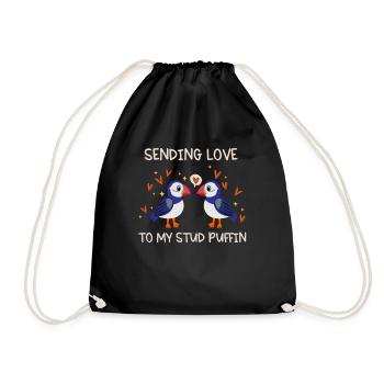 Sending Love To My Stud Puffin Liebe Beziehung - Turnbeutel - Schwarz - Vorne