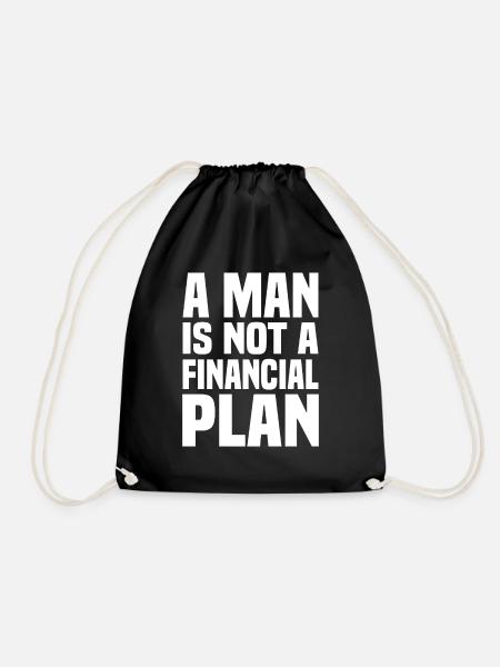 Unternehmer Unabhängig Man Not A Financial Plan - Turnbeutel - Schwarz