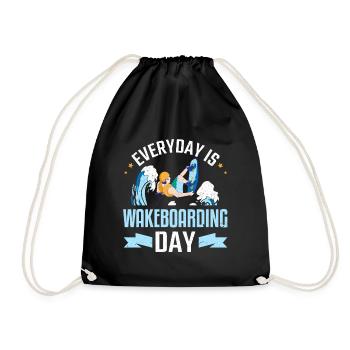 Everyday Is Wakeboarding Day Wakeboard Wakeboarder - Sac de sport léger - noir - Devant