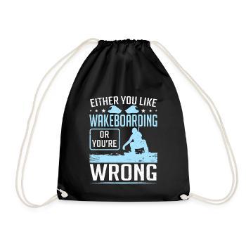 Soit vous aimez le wakeboard ou le mauvais wakeboarder - Sac de sport léger - noir - Devant