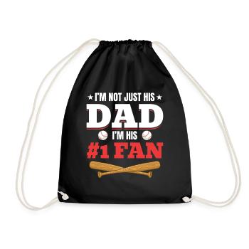 Baseball Dad Stolzer Vater Baseball Sohn - Turnbeutel - Schwarz - Vorne
