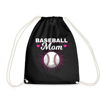 Baseball Mutter Frauen Baseball Mama - Turnbeutel - Schwarz - Vorne