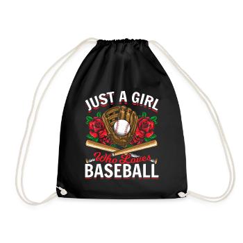 Filles Thème Baseball Amateurs de Baseball - Sac de sport léger - noir - Devant