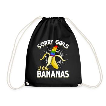 Schwulenstolz Banane LGBTQ Lustig - Turnbeutel - Schwarz - Vorne