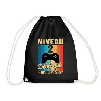 2 Ans 2021 Anniversaire Cadeau Citation Gamer - Sac de sport léger - noir - Devant