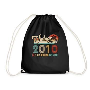 Vintage Année 2010 Anniversaire 13 Ans Idée Cadeau - Sac de sport léger - noir - Devant