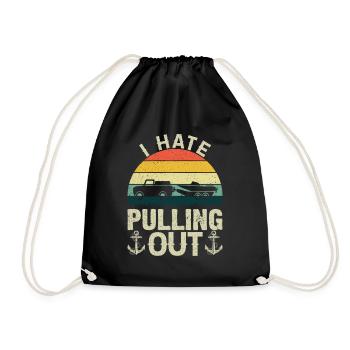 Camping Je Déteste Tires Drôle Sortir Remorque - Sac de sport léger - noir - Devant