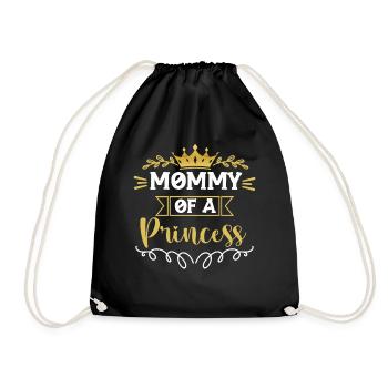 Maman d’une princesse Jolie Mère-Fille - Sac de sport léger - noir - Devant