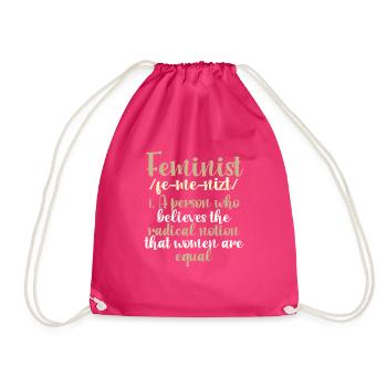 Feminismus schenkt radikale Vorstellung, dass Frauen gleich sind - Turnbeutel - Fuchsia - Vorne