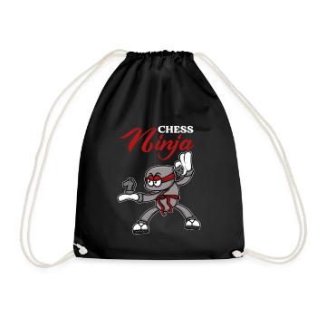 Échiquier Échecs Ninja Fighter Échecs - Sac de sport léger - noir - Devant