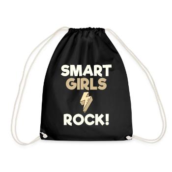 Cadeau d’autonomisation des femmes Smart Girls Rock Smart - Sac de sport léger - noir - Devant