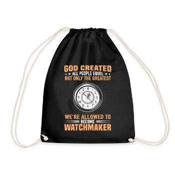 God Watchmaker Precision Mechanic Watches Collector - Drawstring Bag - black - Front