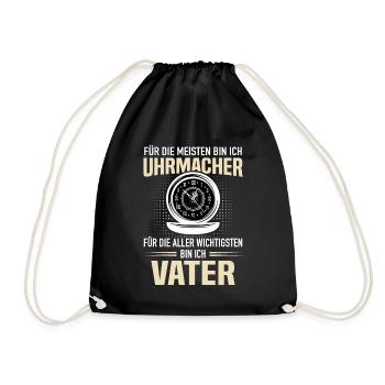 Uhrmacher Vater Geschenk Für Uhren Sammler Papa - Turnbeutel - Schwarz - Vorne