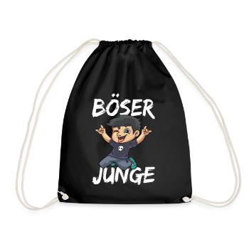 Böser Junge Sarkasmus Rocker für einen Jungen - Turnbeutel - Schwarz - Vorne