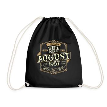 Août 1957 Anniversaire Homme - Sac de sport léger - noir - Devant