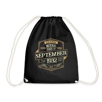 Septembre 1932 Anniversaire homme - Sac de sport léger - noir - Devant